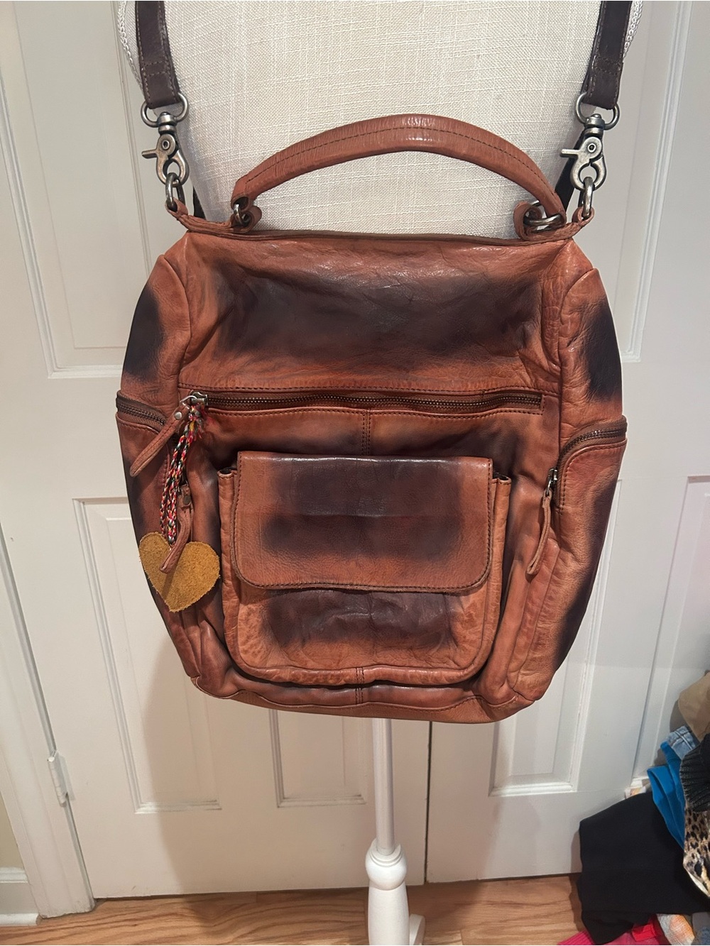 Myra sheriffs genuine, leather backpack NWT.